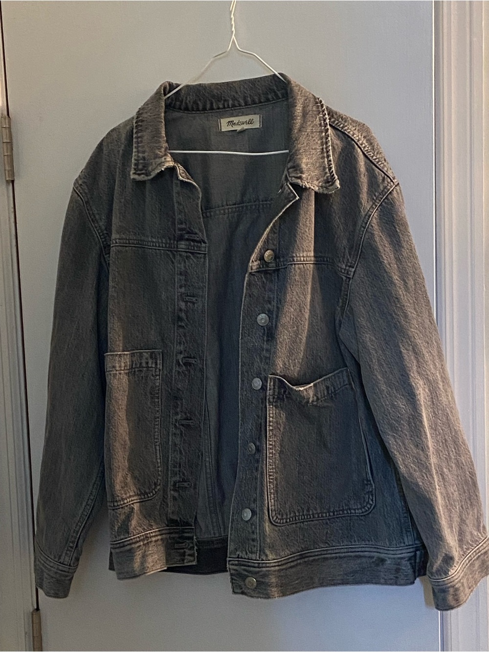 Madewell Washed Charcoal Denim Jacket